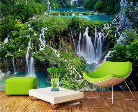 3d Wallpaper Custom Mural Photo National Park Waterfall Picture Room