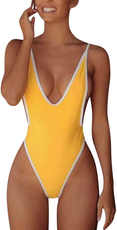 Saoye Fashion Ankunft V Neck Tanga Bikini Einteiliger Frauen Badeanzug