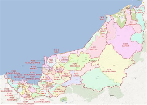 Sarawak Electoral Map Generated By Overlaying Official Spr Flickr