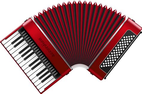 vector red accordion png clipart png mart