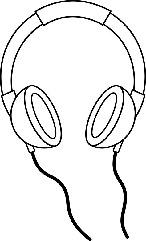 headphones page printable coloring pages