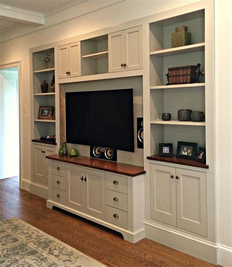 This Custom Entertainment Center Was Recessed Into The Wall Creati