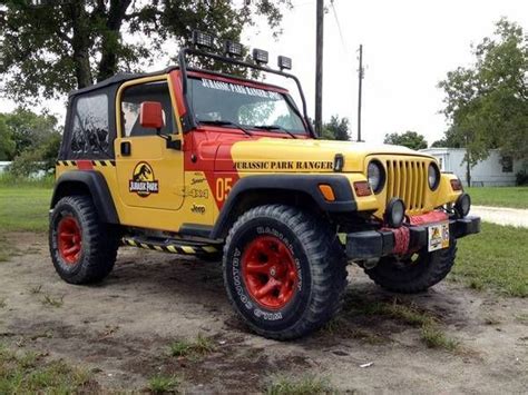 Yellow 2001 Jurassic Park Jeep Wrangler Tj Sport 4x4 L6