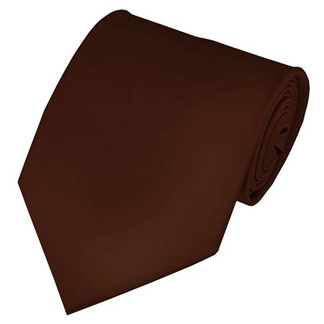 Ps 55 Solid Brown Traditional Mens Necktie