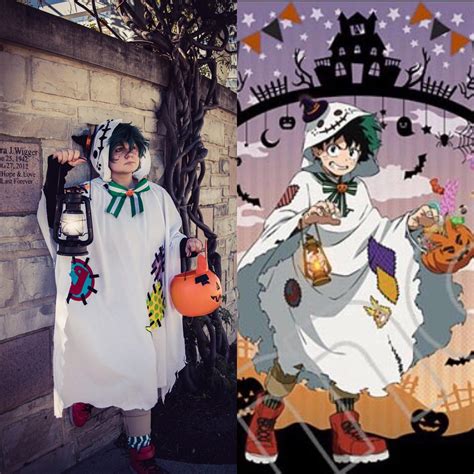 Anime My Hero Academia Deku Izuku Midoriya Halloween Cosplay Cloak Cosplay Clans