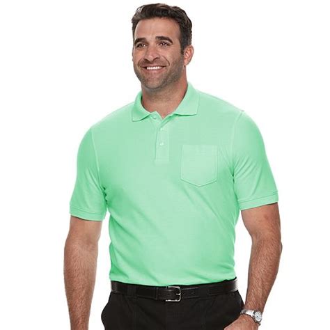 big and tall croft and barrow® classic fit easy care pique performance pocket polo