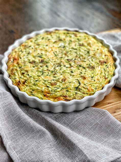 Zucchini Quiche With Hashbrown Crust Sweet Savory And Steph