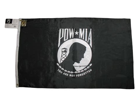 3x5 pow mia heavy duty nylon flag made in usa grommets fade resistant clips