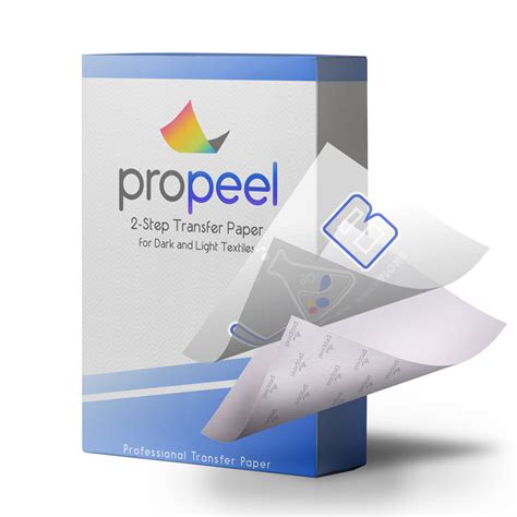 Propeel 2 Step Transfer Paper For Dark And Light Textiles Garment