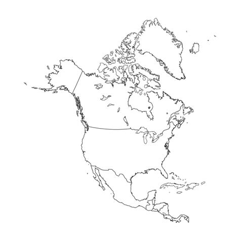 North America Americas Mapa Polityczna Blank Map Scale Canada My Xxx Hot Girl