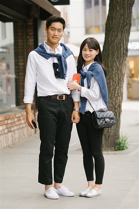 12 photos that prove the matchy matchy korean couple look is street style s latest trend