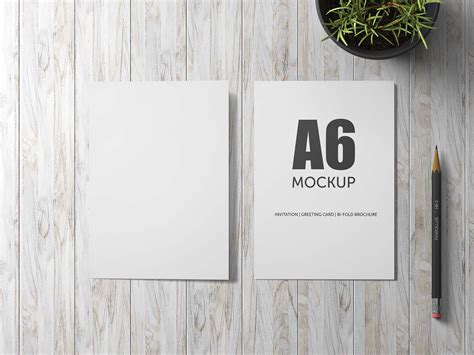We print and mail it for you internationally. A6 Bifold Greeting Card / Invitation PSD Mockup (Free) by Yeven Popov