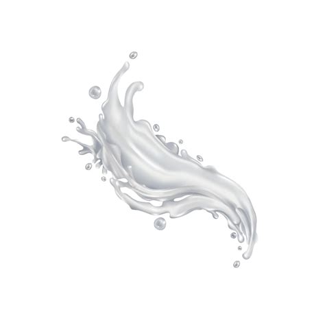 Milk Drink Splash On A White Background Design Element Vector Vector