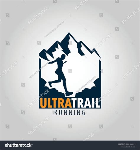 Ultra Trail Running Logo Vector Illustration Stock Vector Royalty Free