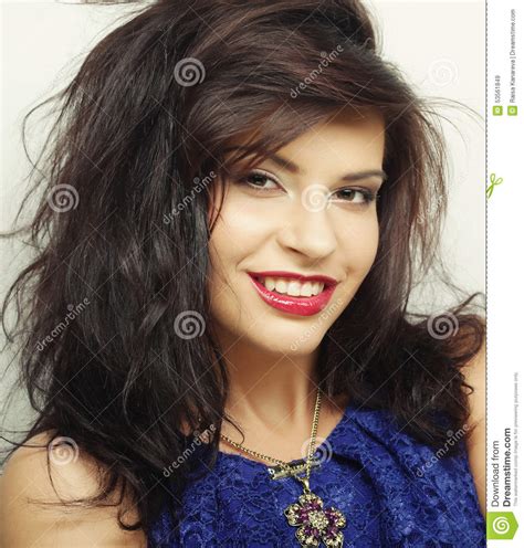 Beautiful Woman With Big Happy Smile Stock Image Image Of Optimistic Beautiful 53561849