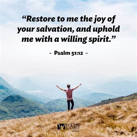 Restore To Me The Joy Of Your Salvation And Uphold Me With A Willing
