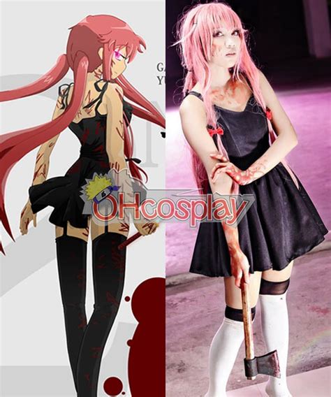 Mirai Nikki Costumi Carnevale Future Diary Yuno Gasai Black Dress