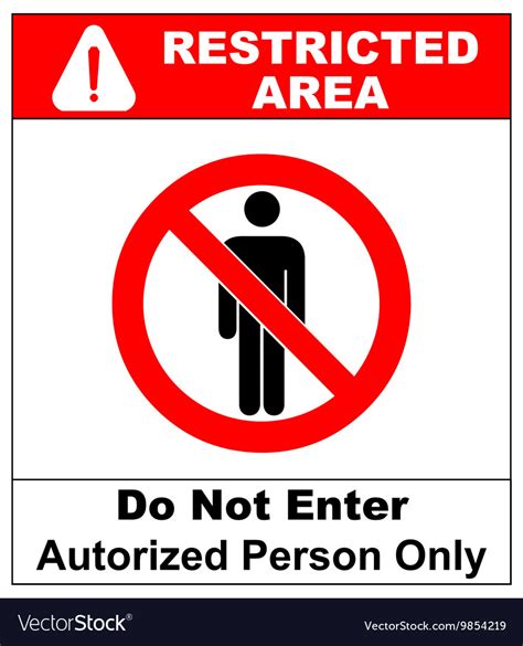 circle prohibited sign restricted area royalty free vector