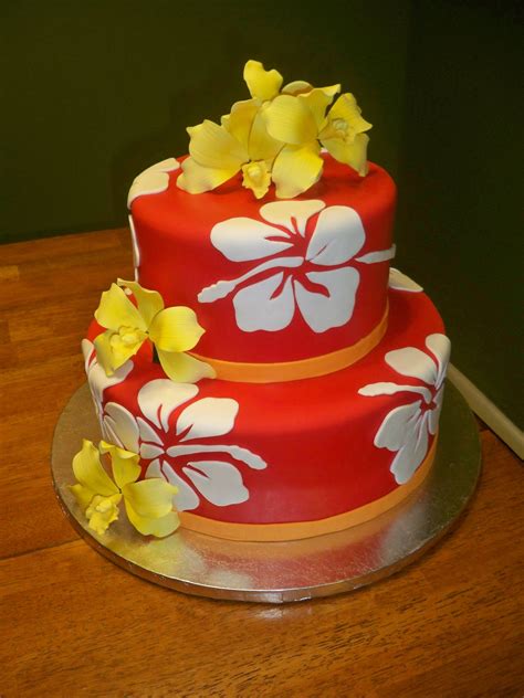 Hawaiian Cake Island Birthday Cakes