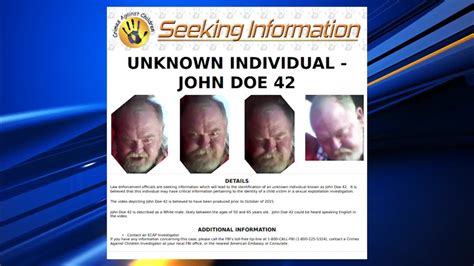 Digital Desk Fbi Asks For Help Identifying Man Dubbed John Doe 42 Youtube