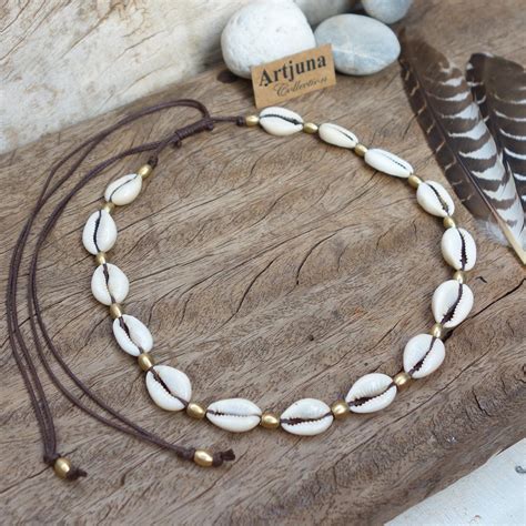 Cowrie Shell Necklace Cowrie Shell Choker Cowrie Necklace Etsy