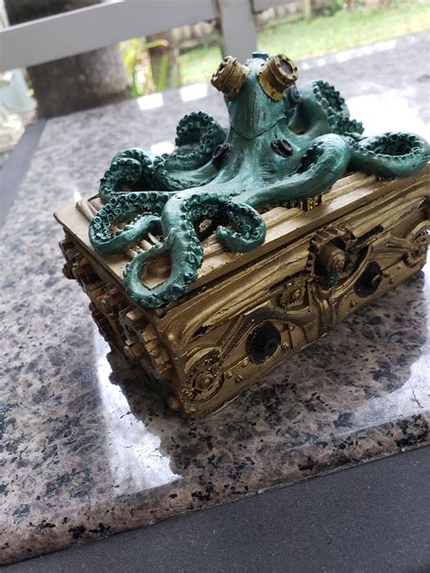 Steampunk Octopus Treasure Box Trinket Box Jewelery Box Etsy