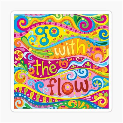Go With The Flow Sticker For Sale By Thaneeya Mcardle Redbubble