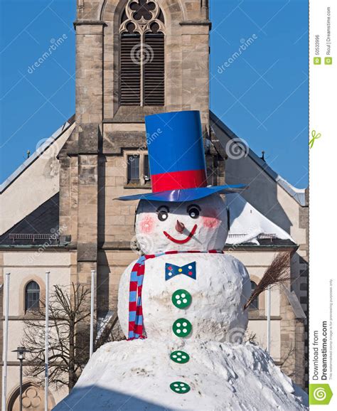 Snowman In Bavaria Stock Photo Image Of Blue Green 50533996