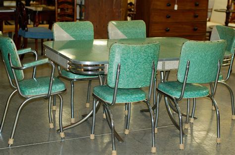 Chrome Vintage S Formica Kitchen Table And Chairs Teal Mint Green WOW Beautiful Table