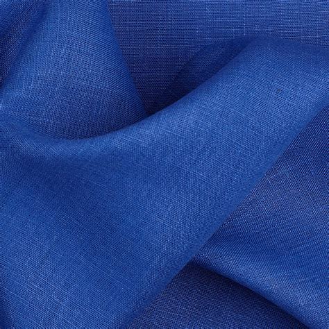 Fabric 4c22 100 Linen Fabric Royal Blue Softened