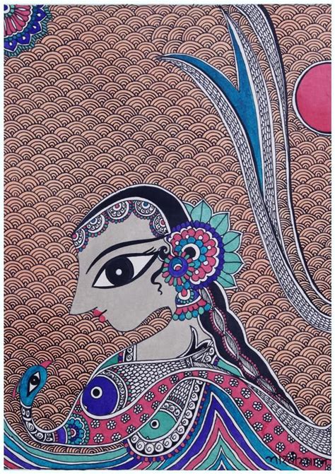 Madhubani Painting Indian Folk Art By Bharti Dayal Indian