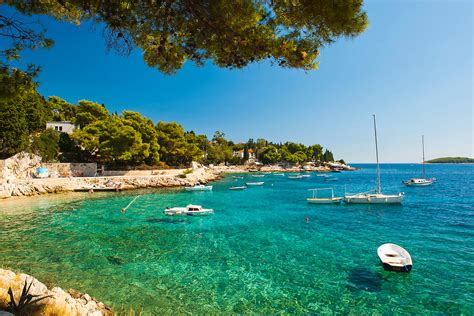 Photo Of Boats On The Crystal Clear Adriatic Sea Hvar Island Adriatic