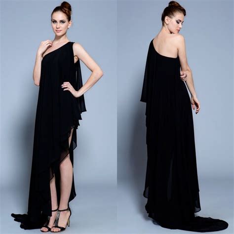 2018 black one shoulder maternity dresses 2015 a line asymmetrical chiffon pregnant evening