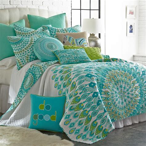 Most relevant most popular alphabetical price: Full/Queen Monika Quilt Set Teal - Mudhut | Bedding sets ...