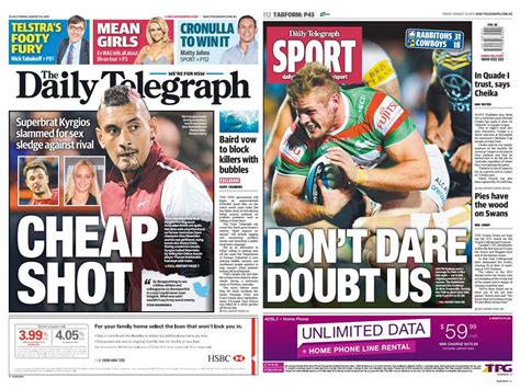 Our Daily And Sunday Telegraph Front Pages The Courier Mail