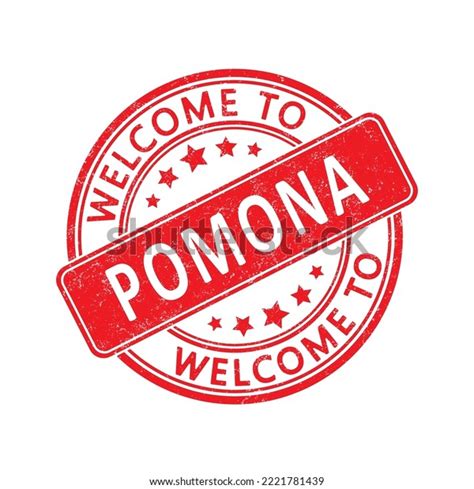Welcome Pomona Impression Round Stamp Scuff Stock Vector Royalty Free