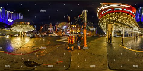 360° View Of Las Vegas Nevada Usa—— The Fremont Street Experience At