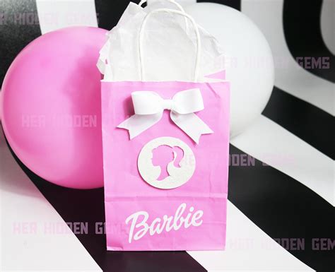 Barbie T Bags Pink Barbie Bag Barbie Favor Bagsbarbie Etsy