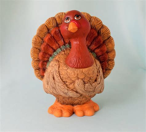 Thanksgiving Decorative Ceramic Turkey Etsy Ceramic Decor Turkey