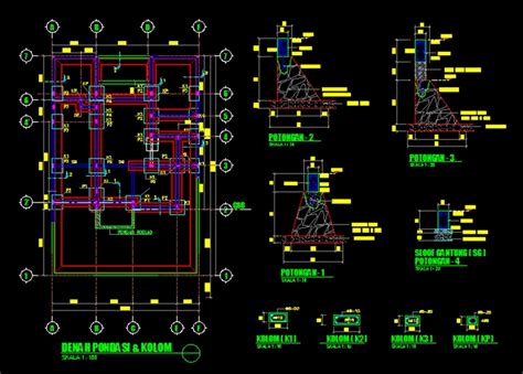 Cara Cepat Membuat Pondasi Batu Kali Dalam Autocad Youtube Images My