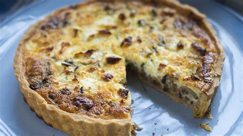 Goats Cheese Red Onion And Thyme Quiche Skehan