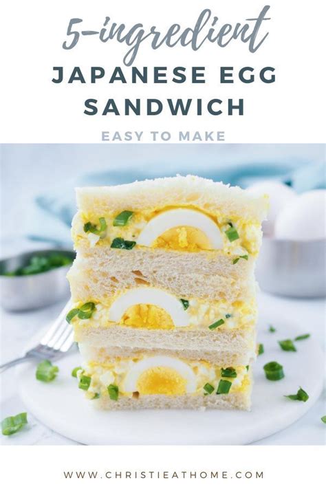 An Egg Sandwich Is Stacked On Top Of Each Other With The Words 5