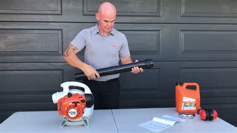 Red armor/echo/stihl oils it's about 2.6 ounces per gallon of fuel. STIHL BG 56 Blower Unboxing - YouTube
