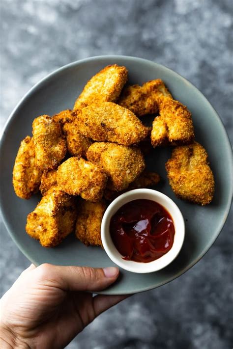 A small roughly shaped piece, especially of gold 2. Air-Fryer Chicken Nuggets | Homeschool Lunch Ideas For ...