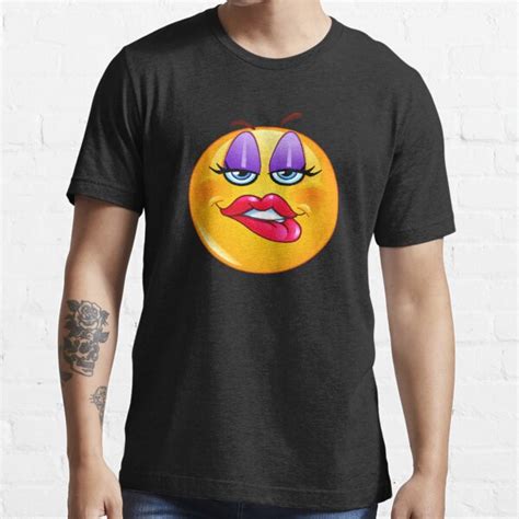 Sexy Biting Lip Emoji T Shirt For Sale By Markdn45 Redbubble Emoji Biting Lip T Shirts