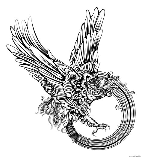 Visitez justcolor.net, notre site 100% coloriages difficiles pour adultes ! Coloriage Animaux Aigle Royal Adulte Dessin Adulte Animaux à imprimer