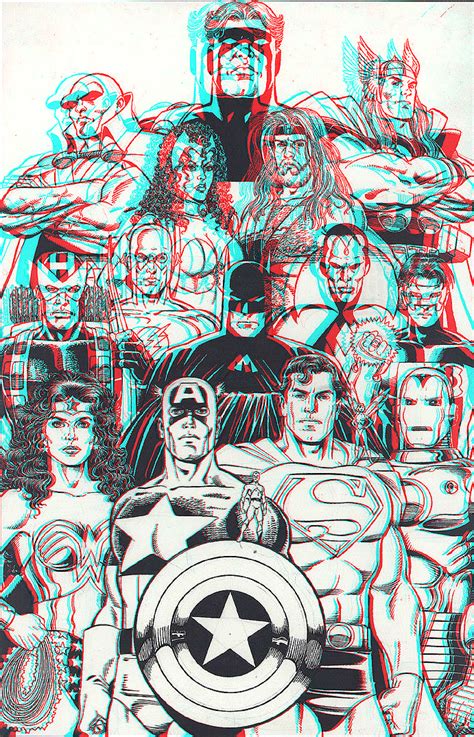 Jla And The Avengers In 3d Anaglyph By Xmancyclops On Deviantart Artofit