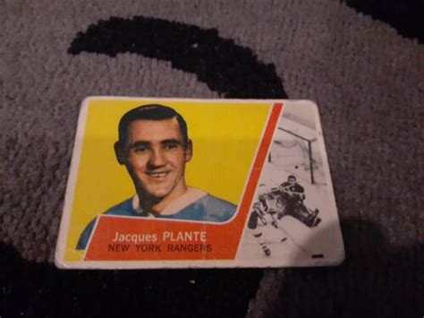 1963 64 Topps Jacques Plante Vintage Hockey Card 45 Lk Ebay