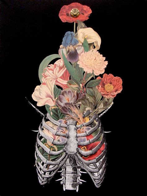 “bone Bouquet” Anatomical Collage Art By Travis Bedel Anatomy Art