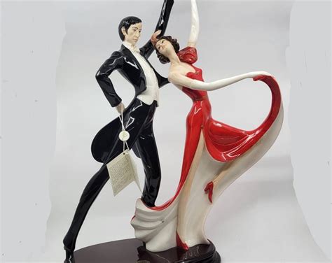 Santini Art Deco Dancing Couple Sculpture By Larte Della Sculptura 20